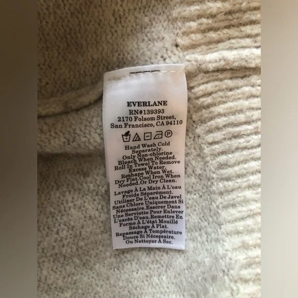 New Everlane Crew Neck Wool Sweater Size Large - Picture 7 of 9